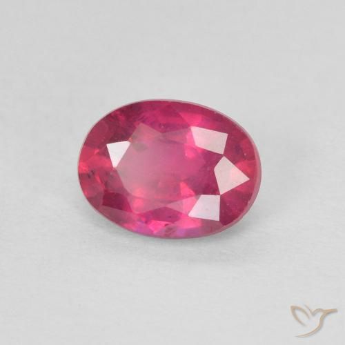 1.14 ct Red Ruby Stone, Natural Ruby in Oval Facet Shape for Sale