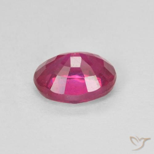 Ruby Gemstone in 7 x 5 mm (calibrated) Size for Sale, Ruby Stone in Light Red Color