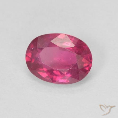 1.09 ct Red Ruby Stone, Natural Ruby in Oval Facet Shape for Sale