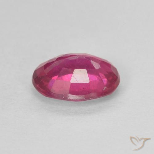 Ruby Gemstone in 7.1 x 5.3 mm Size for Sale, Ruby Stone in Light Red Color