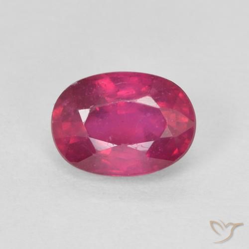 1.33ct Natural Light Red Ruby, Oval, VS