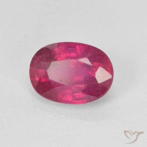 1.33 ct Red Ruby Stone, Natural Ruby in Oval Facet Shape for Sale