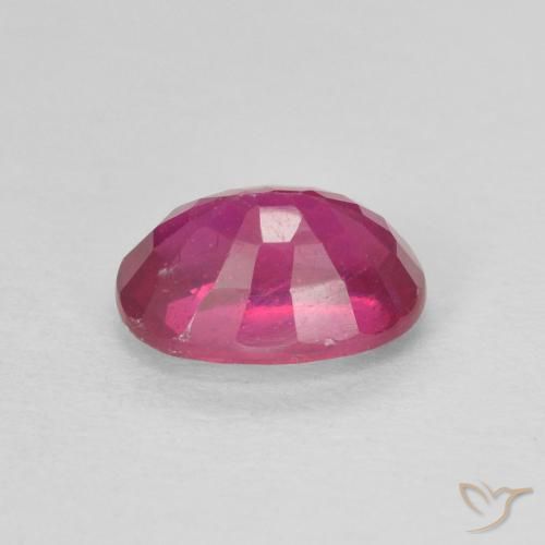 Ruby Gemstone in 7.2 x 5.2 mm Size for Sale, Ruby Stone in Light Red Color