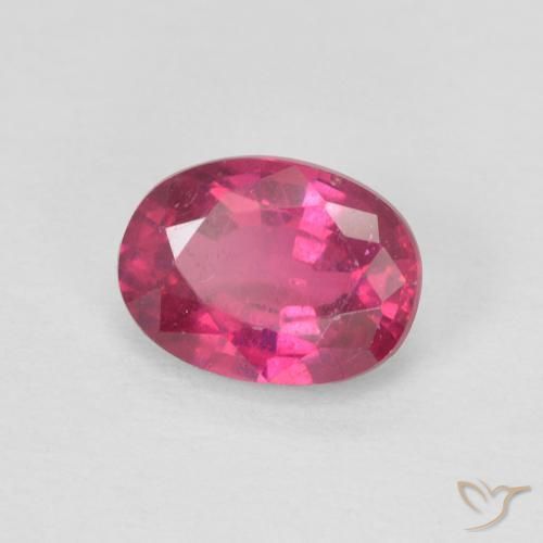 1.17 ct Red Ruby Stone, Natural Ruby in Oval Facet Shape for Sale
