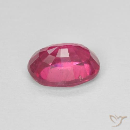 Ruby Gemstone in 7 x 5 mm (calibrated) Size for Sale, Ruby Stone in Light Red Color