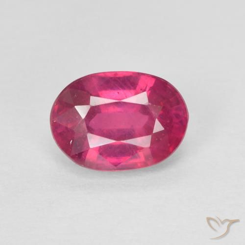 1.21ct Natural Light Red Ruby, Oval, VS