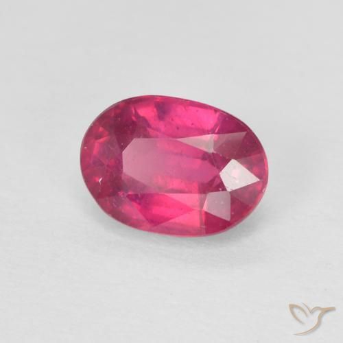 1.21 ct Red Ruby Stone, Natural Ruby in Oval Facet Shape for Sale