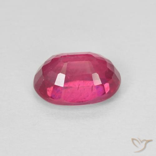 Ruby Gemstone in 7 x 5 mm (calibrated) Size for Sale, Ruby Stone in Light Red Color
