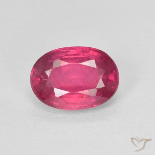 1.20ct Natural Light Red Ruby, Oval, Opaque
