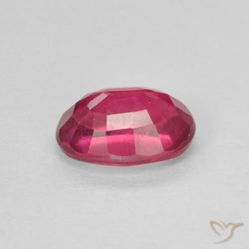 Ruby Gemstone in 7 x 5 mm (calibrated) Size for Sale, Ruby Stone in Light Red Color