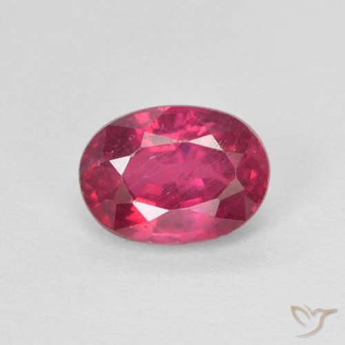 1.20ct Natural Light Red Ruby, Oval, VS-SI