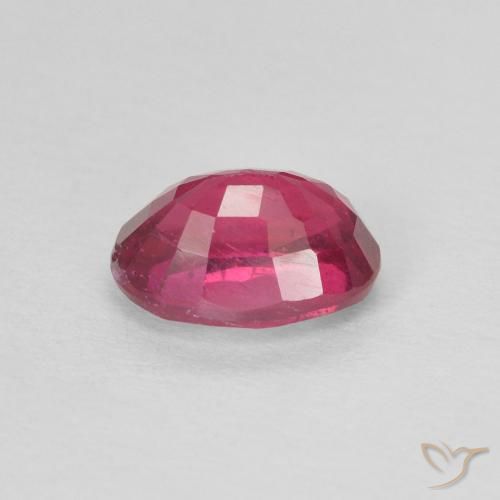 Ruby Gemstone in 7 x 5 mm (calibrated) Size for Sale, Ruby Stone in Light Red Color