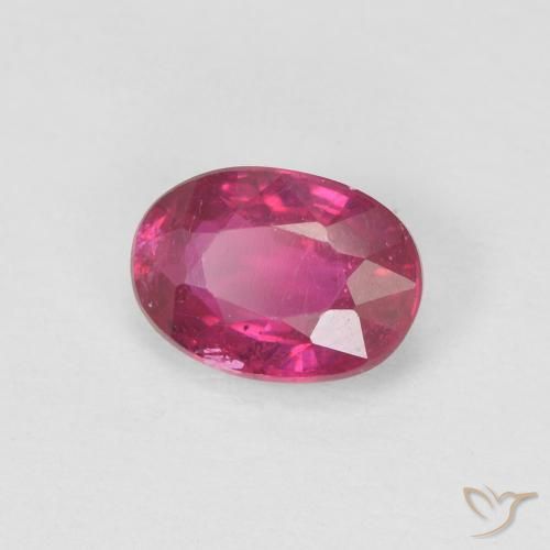 0.99 ct Red Ruby Stone, Natural Ruby in Oval Facet Shape for Sale