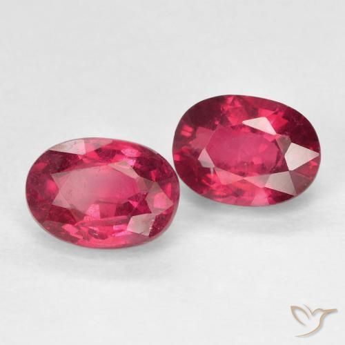 2.61 ctw Red Ruby Stones, Natural Ruby in Oval Facet Shape for Sale