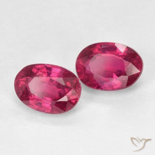 2.31 ctw Red Ruby Stones, Natural Ruby in Oval Facet Shape for Sale