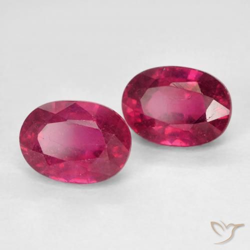 2.75 ctw Red Ruby Stones, Natural Ruby in Oval Facet Shape for Sale