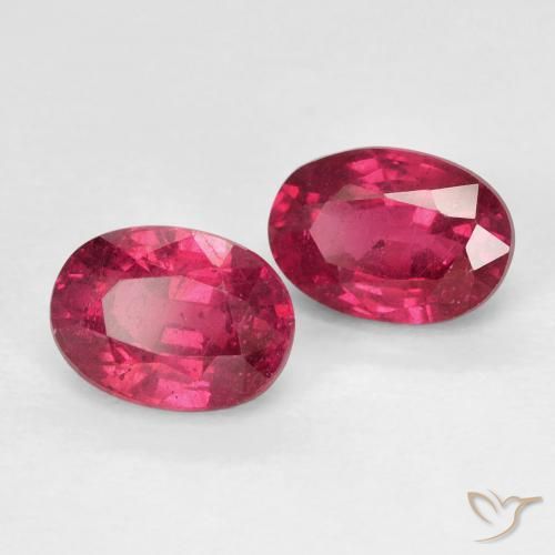 2.72 ctw Red Ruby Stones, Natural Ruby in Oval Facet Shape for Sale