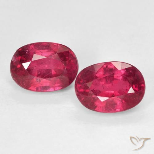 2.82ctw Natural Pinkish Red Rubies, Oval, VS