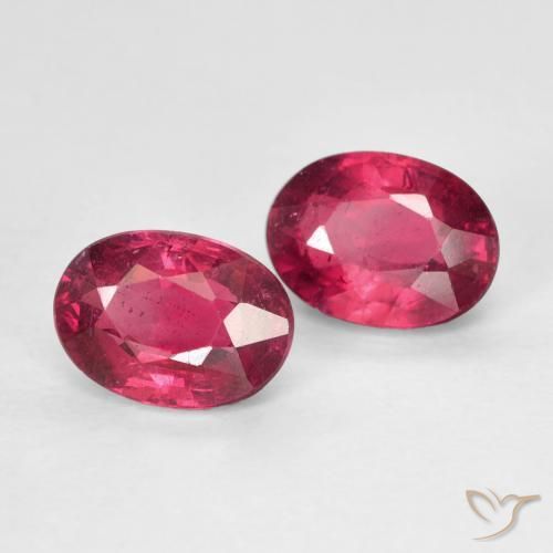 2.51 ctw Red Ruby Stones, Natural Ruby in Oval Facet Shape for Sale
