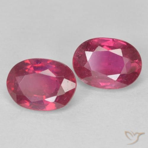 2.23 ctw Red Ruby Stones, Natural Ruby in Oval Facet Shape for Sale
