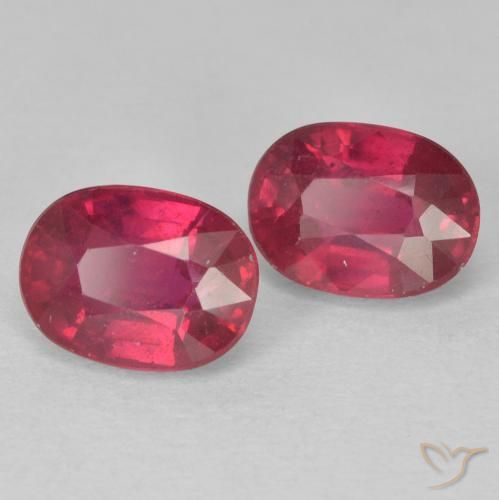 2.68 ctw Red Ruby Stones, Natural Ruby in Oval Facet Shape for Sale