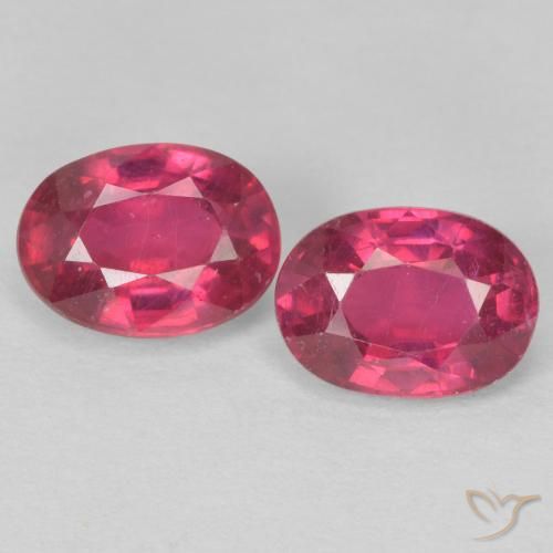 2.4 ct Oval Cut Ruby, 6.9 x 5.2 mm From Madagascar, Photo A