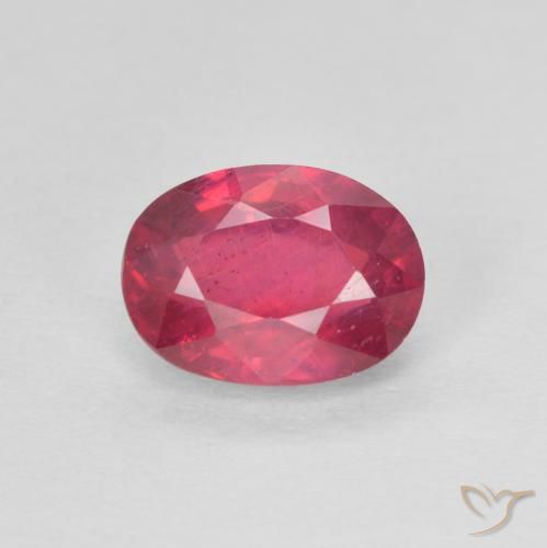 1.33 ct Oval Cut Ruby, 7.1 x 5.2 mm From Madagascar, Photo A