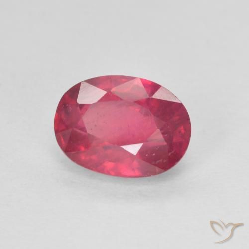 1.33 ct Red Ruby Stone, Natural Ruby in Oval Facet Shape for Sale
