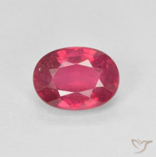 1.34ct Natural Medium Red Ruby, Oval, VS