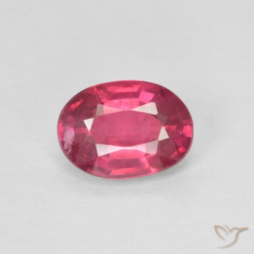 1.04ct Natural Medium Red Ruby, Oval, VS