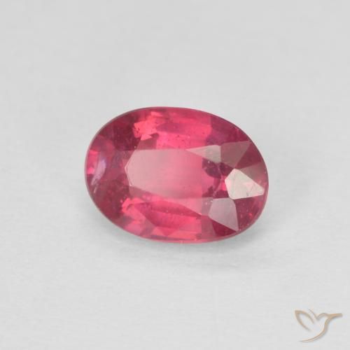 1.04 ct Red Ruby Stone, Natural Ruby in Oval Facet Shape for Sale