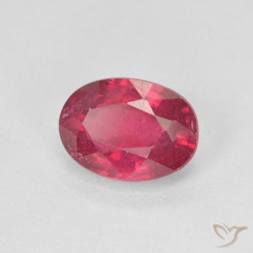 1.33 ct Red Ruby Stone, Natural Ruby in Oval Facet Shape for Sale