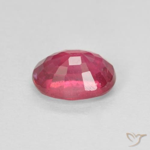 Ruby Gemstone in 7.2 x 5.2 mm Size for Sale, Ruby Stone in Medium Red Color