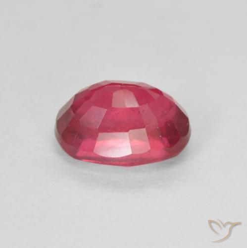 Ruby Gemstone in 7 x 5 mm (calibrated) Size for Sale, Ruby Stone in Pinkish Red Color