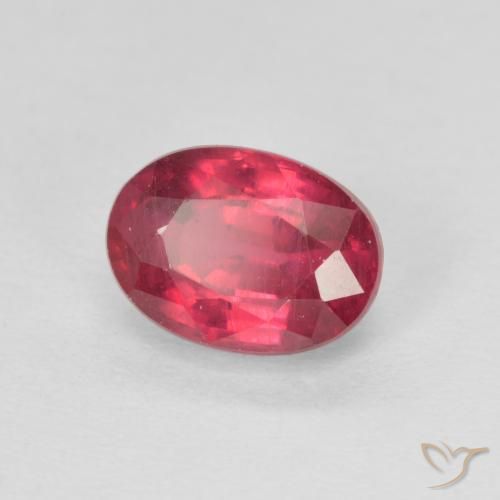 1.45 ct Red Ruby Stone, Natural Ruby in Oval Facet Shape for Sale