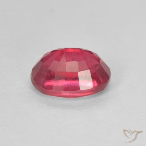Ruby Gemstone in 7.2 x 5.2 mm Size for Sale, Ruby Stone in Reddish Pink Color