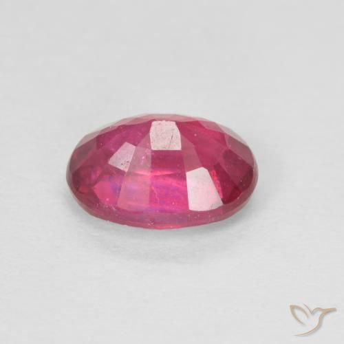 Ruby Gemstone in 7 x 5 mm (calibrated) Size for Sale, Ruby Stone in Pinkish Red Color