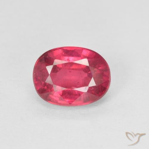 1.23ct Natural Medium Red Ruby, Oval, VS