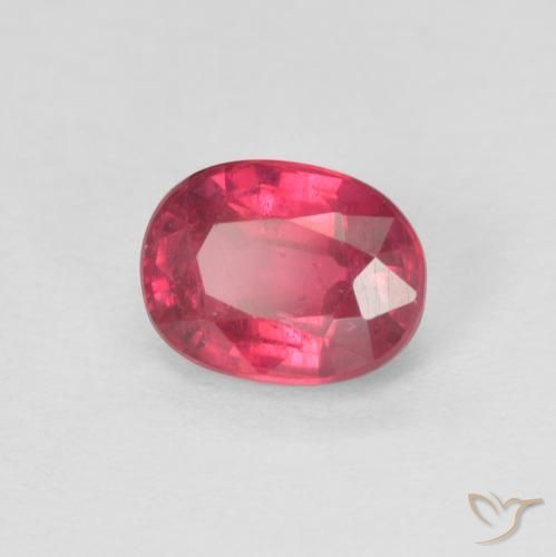 1.23 ct Red Ruby Stone, Natural Ruby in Oval Facet Shape for Sale