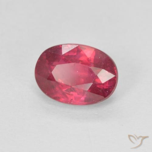 1.41 ct Red Ruby Stone, Natural Ruby in Oval Facet Shape for Sale