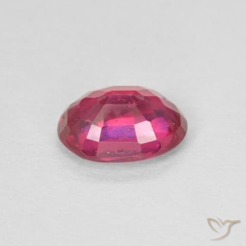Ruby Gemstone in 6.7 x 5.1 mm Size for Sale, Ruby Stone in Light Red Color