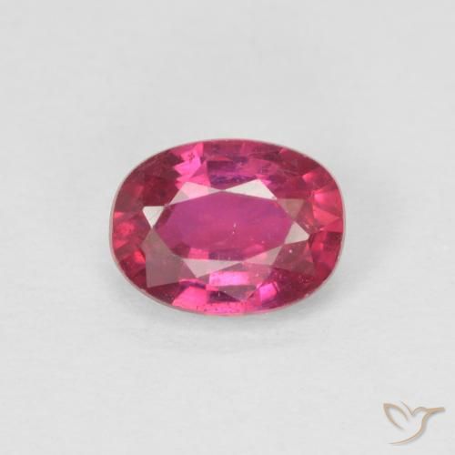 1.04ct Natural Light Red Ruby, Oval, VS