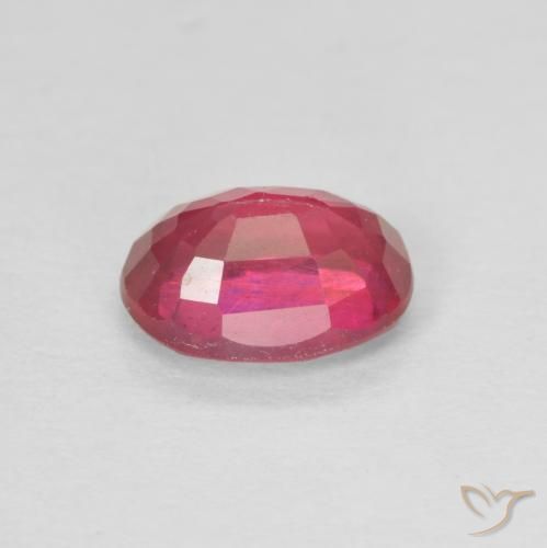 Ruby Gemstone in 7 x 5 mm (calibrated) Size for Sale, Ruby Stone in Pinkish Red Color