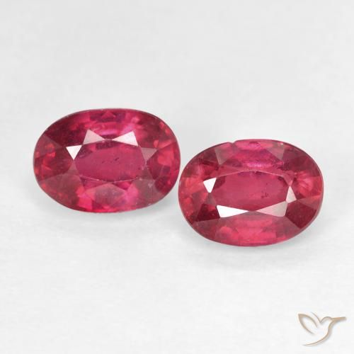 2.38 ct Oval Cut Ruby, 6.8 x 4.8 mm From Madagascar, Photo A