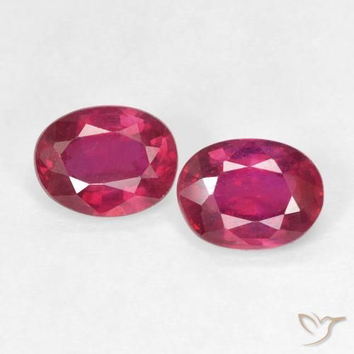1.93 ct Oval Cut Ruby, 6.6 x 5 mm From Madagascar, Photo A