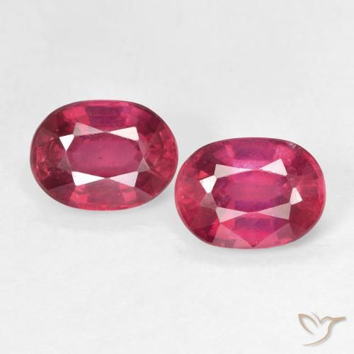 2.3 ct Oval Cut Ruby, 6.9 x 5.1 mm From Madagascar, Photo A