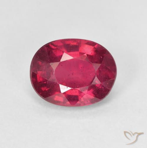 1.78 ct Oval Cut Ruby, 7.8 x 6.1 mm From Madagascar, Photo A