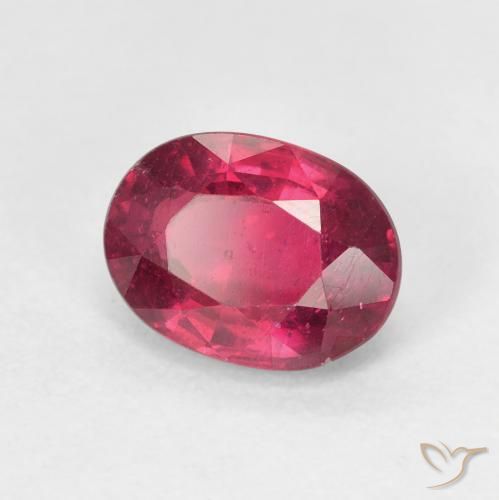 1.96 ct Red Ruby Stone, Natural Ruby in Oval Facet Shape for Sale