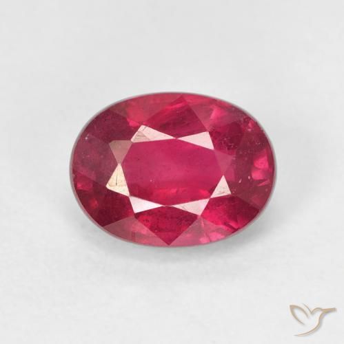 1.99ct Natural Deep Reddish Pink Ruby, Oval, VS