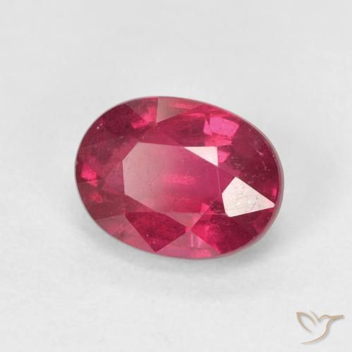 1.99 ct Red Ruby Stone, Natural Ruby in Oval Facet Shape for Sale